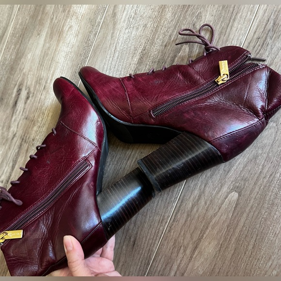 Isola soft stacked heel oxblood ankle boot size 8 good condition - Picture 7 of 15